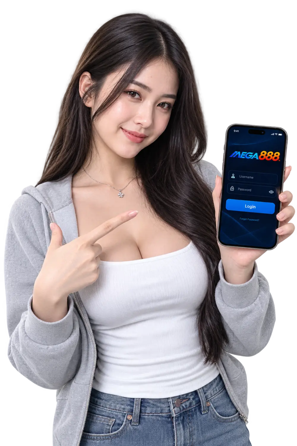 MEGA888 In-App Login Interface Demonstration